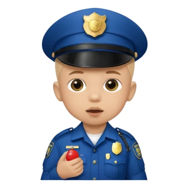 baby police with pacifier sticker