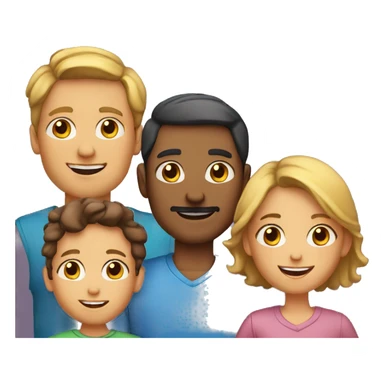 Family of 5 with three kids - 21 Male, 17 Female & 13 Male sticker