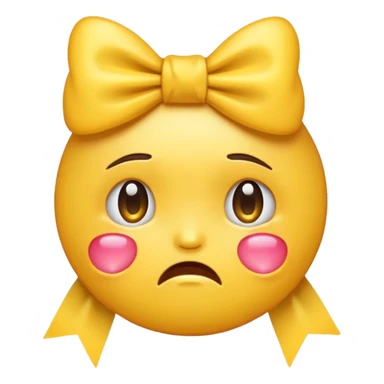 crying emoji with a bow sticker