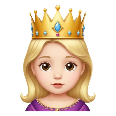 baby girl with crown  sticker
