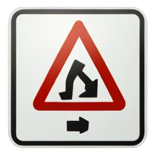 Wrong way road sign  sticker