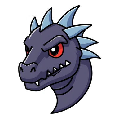 Minecraft black dragon head sticker