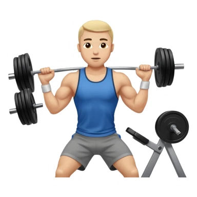 ligth man exercising on the gym sticker