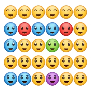 Different emotion emojis sticker