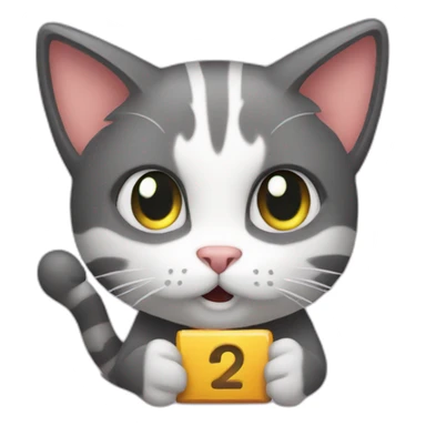 a cat playing video game sticker