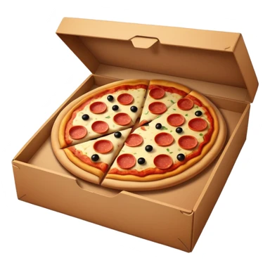 Pizza in an open box sticker