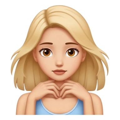 Girl with hands on her neck sticker