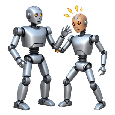 Robot killing a man sticker