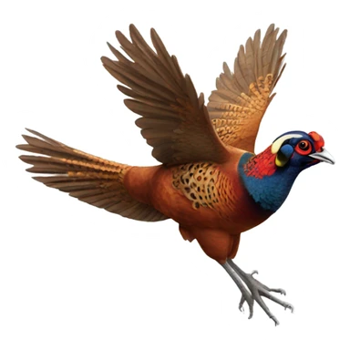 pheasant flying sticker