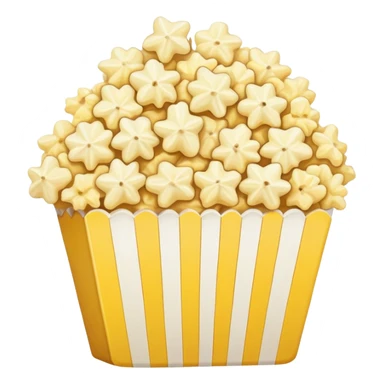 Simplest possible popcorn icon with basic shapes only sticker