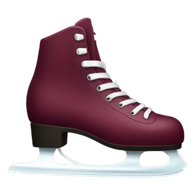burgundy ice skates sticker