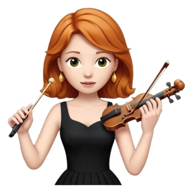 Ginger haired female conducting music sticker