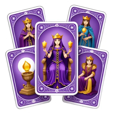 Purple tarot cards sticker