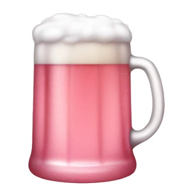 Pink beer with bubbles  sticker