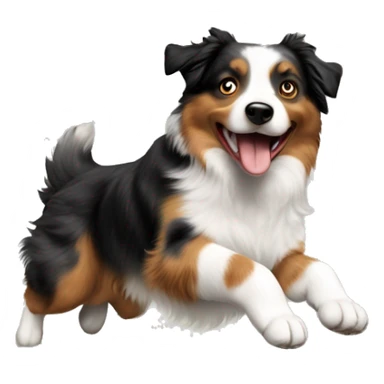 Australian shepherd jumping anvil sticker
