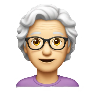 Oma mit Krückstock sticker