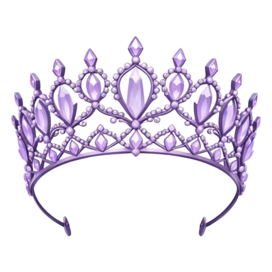 Pastel purple crystal tiara sticker