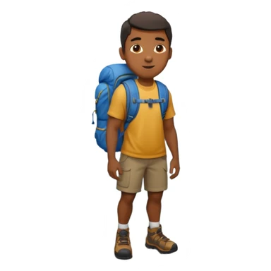 backpacked mountain black man sticker