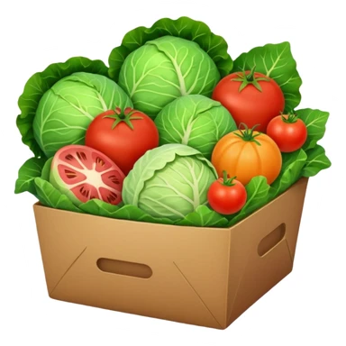 brown grocery pack inside cabbage fruits tomatoes sweets

 sticker