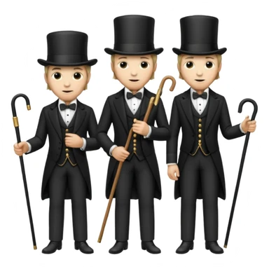 wealthy men 1800s sticker