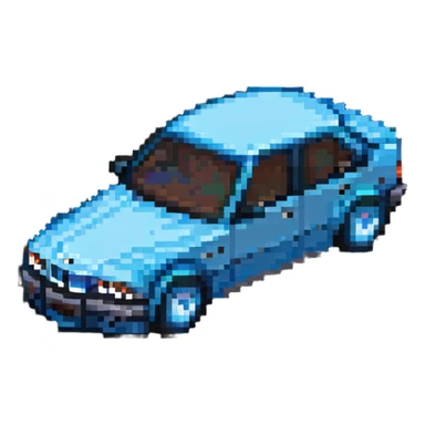 blocky Minecraft BMW car sticker