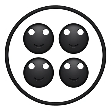 Make to round circles and one long line sticker