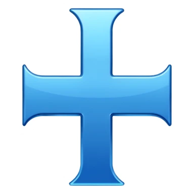 Blue plus(addition) symbol sticker