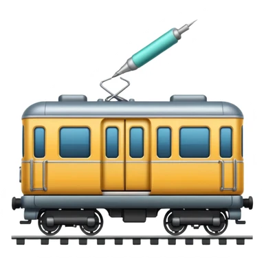 A train that has needles in it sticker