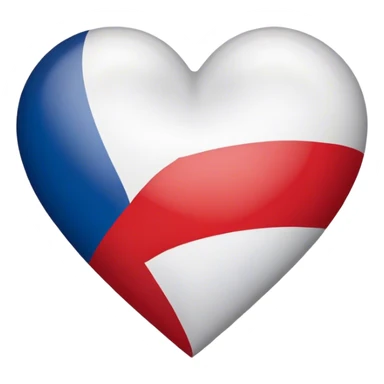 a heart with the czech republic's flag sticker