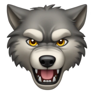Angry wolf body sticker