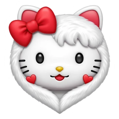 hello kitty heart`no mouth sticker