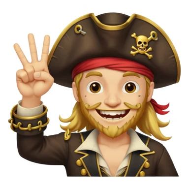 Ese pirata dando imagen de okay sticker