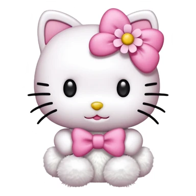 Hello kitty with a flower  sticker
