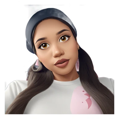 portrait of a girl in hat sticker