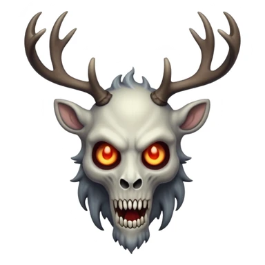 Create an emoji of  a scary Wendigo full bodied sticker