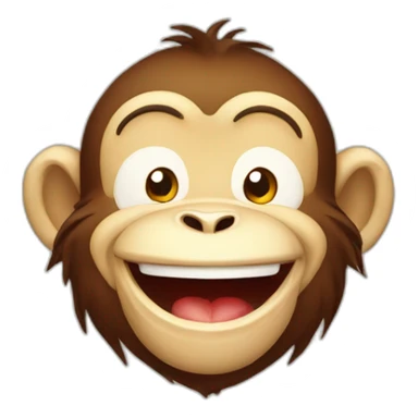 happy monkey with sunlight sticker