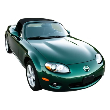 British racing green 2007 Mazda Miata angle view   sticker