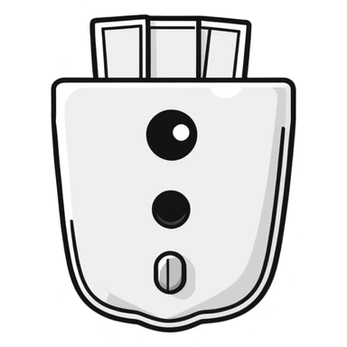 cartoon style wall nail emoji, bold lines, playful and simple sticker