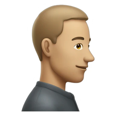 a man with smelling head sticker