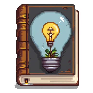 knowledge wiki icon with lightbulb and digital encyclopedia sticker