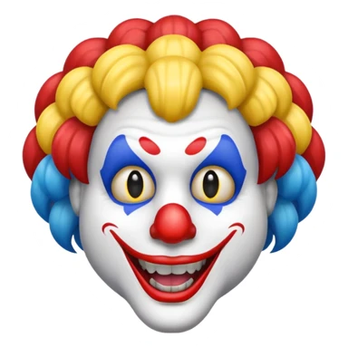 Snake wearing a clown wig sticker