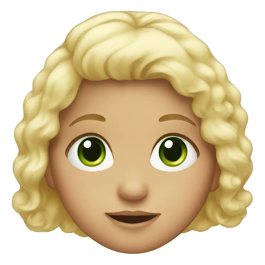 baby with blonde hair and green eyes sticker