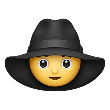 Siyah bir şapka sticker