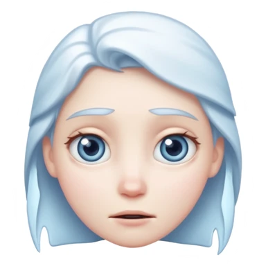 Frozen face with half-lidded eyes sticker
