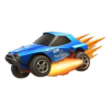 rocket league octane car hitting ball sticker