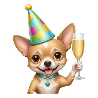 Chihuahua partying  sticker