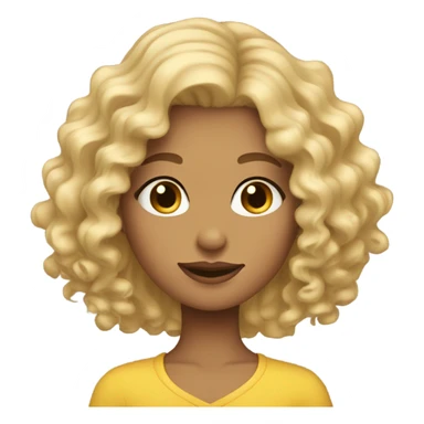 blondie girl curl sticker