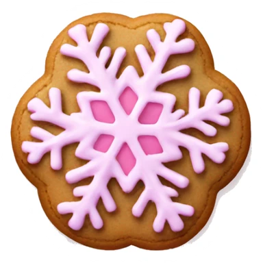 Pink snowflake cookie sticker