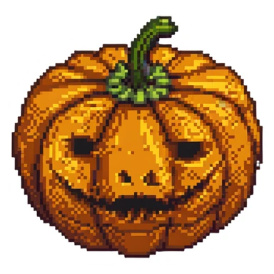 sweet pumpkin fruit, no face, no jack-o-lantern sticker