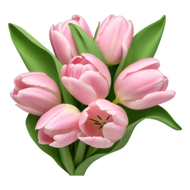 pastel pink tulip bouquet sticker